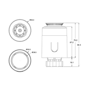 Hihome Smart Zigbee Radiator Thermostat V2 Starter Kit - 3 Thermostats