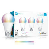 Hihome 3-pack Hihome Smart LED WiFi Bulb Gen.2 RGB 16M Colors + Warm White 2700K to Cool White 6500K 3-pack-WAL-RGBCCT27